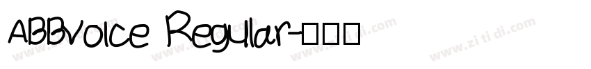 ABBvoice Regular字体转换